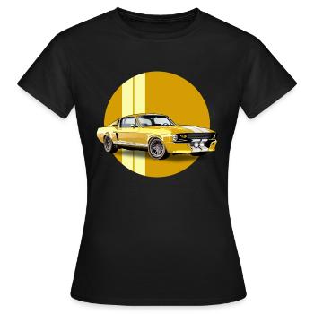 Sportwagen - Frauen T-Shirt - Schwarz - Vorne - AI Model Female 172 dark (172cm)