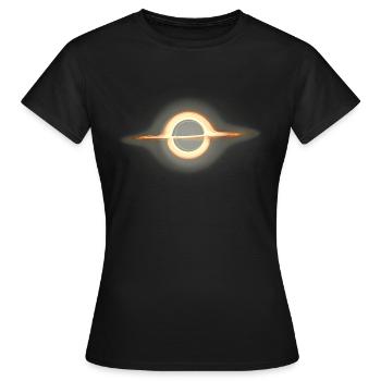 Black hole, Portal, Infinity, Universe, Outer - T-shirt Femme - noir - Devant - AI Model Female 172 dark (172cm)