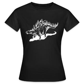 Stegosaurus - Frauen T-Shirt - Schwarz - Vorne - AI Model Female 172 dark (172cm)