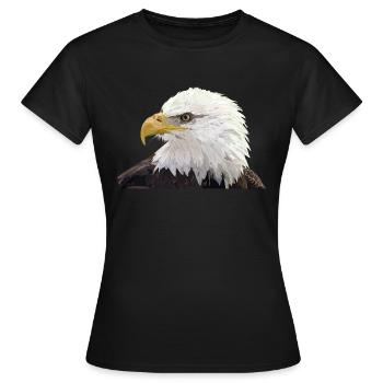 Pygargue à tête blanche - T-shirt Femme - noir - Devant - AI Model Female 172 dark (172cm)