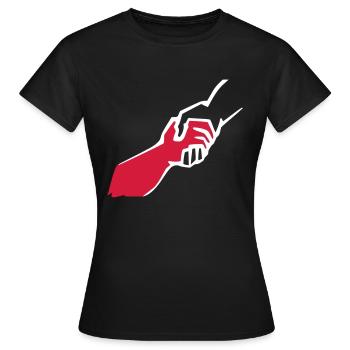 solidarity3 - T-shirt Femme - noir - Devant - AI Model Female 172 dark (172cm)