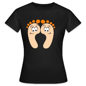feet 42939 feet-laugh- - Women's T-Shirt - black - Front - AI Model Female 172 dark (172cm)