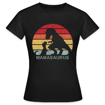 Mamasaurus Mama Dino Mother Gift - Women's T-Shirt - black - Front - AI Model Female 172 dark (172cm)