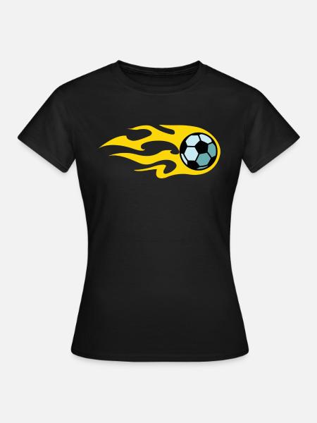 soccer fire - Frauen T-Shirt - Schwarz
