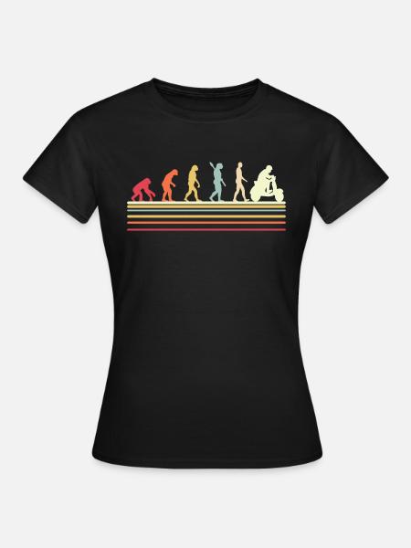 Evolution Roller bunt - Frauen T-Shirt - Schwarz
