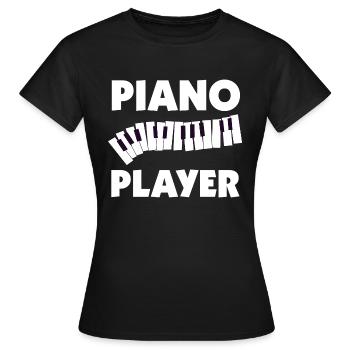 Pianiste - T-shirt Femme - noir - Devant - AI Model Female 172 dark (172cm)