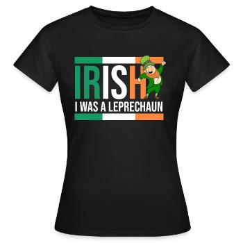 Irlandais J’étais un lutin Irlande Mignon Garçon St Patri - T-shirt Femme - noir - Devant - AI Model Female 172 dark (172cm)