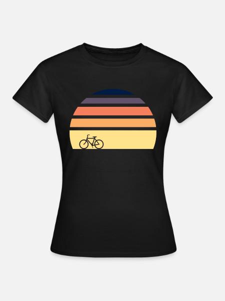 Bicycle Sunset - Women's T-Shirt - black