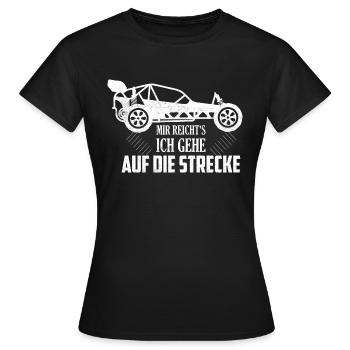 Mir reicht's ich gehe auf die Strecke Modellbau R - Frauen T-Shirt - Schwarz - Vorne - AI Model Female 172 dark (172cm)