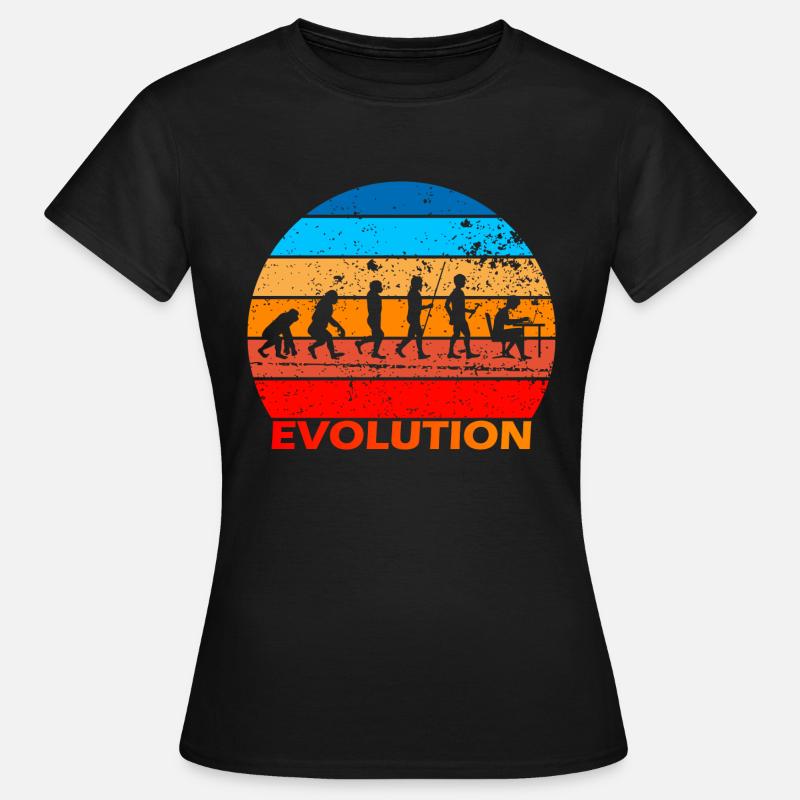 Evolution of IT EDP Computer Science Computer Nerds - Women's T-Shirt - black