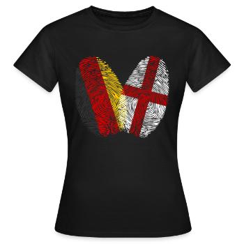 Fingerabdruck Engländer England - Frauen T-Shirt - Schwarz - Vorne - AI Model Female 172 dark (172cm)