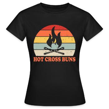 Hot Cross Buns - Women's T-Shirt - black - Front - AI Model Female 172 dark (172cm)