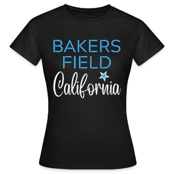 BAKERSFIELD California - T-shirt Femme - noir - Devant - AI Model Female 172 dark (172cm)