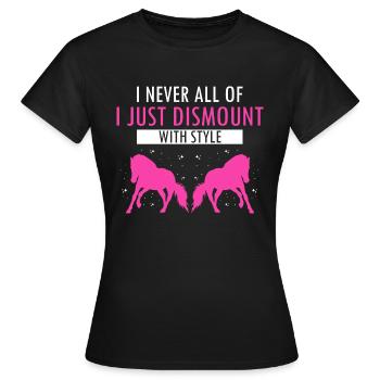 Conception de voûte et conception de chevaux de voûte - T-shirt Femme - noir - Devant - AI Model Female 172 dark (172cm)