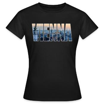 vienna wien - Frauen T-Shirt - Schwarz - Vorne - AI Model Female 172 dark (172cm)