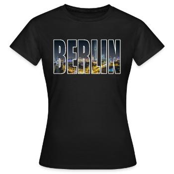 Horizon de Berlin - T-shirt Femme - noir - Devant - AI Model Female 172 dark (172cm)