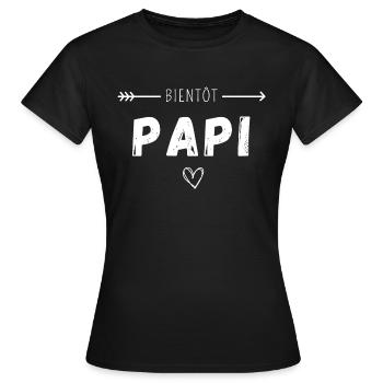 Bientôt papi - T-shirt Femme - noir - Devant - AI Model Female 172 dark (172cm)