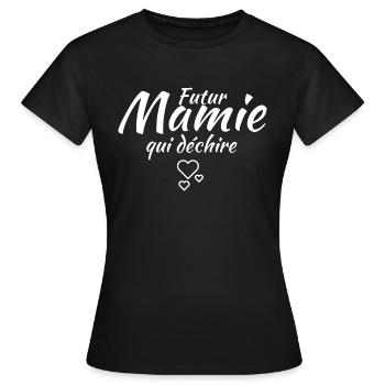 Futur Mamie qui déchire - T-shirt Femme - noir - Devant - AI Model Female 172 dark (172cm)