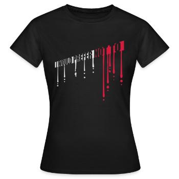Je préfère ne pas - T-shirt Femme - noir - Devant - AI Model Female 172 dark (172cm)