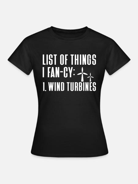 Windturbinentechniker Windpark Windkraft - Frauen T-Shirt - Schwarz