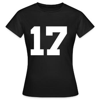 Anzahl 17 - Frauen T-Shirt - Schwarz - Vorne - AI Model Female 172 dark (172cm)