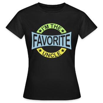 at The Favorite Uncle - Women's T-Shirt - black - Front - AI Model Female 172 dark (172cm)