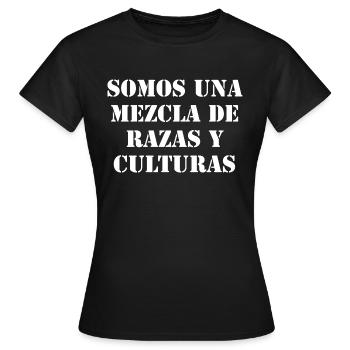 Latino Kultur Spruch in Spanisch - Frauen T-Shirt - Schwarz - Vorne - AI Model Female 172 dark (172cm)