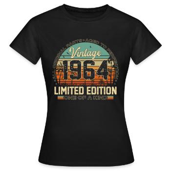 1964 Vintage Retro Birthday - T-shirt Femme - noir - Devant - AI Model Female 172 dark (172cm)