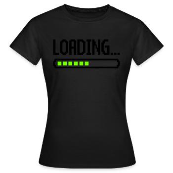 Loading - Women's T-Shirt - black - Front - AI Model Female 172 dark (172cm)