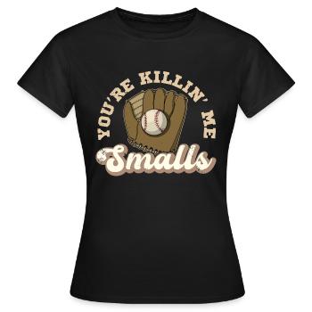 Lanceur de gants Baseball USA - T-shirt Femme - noir - Devant - AI Model Female 172 dark (172cm)