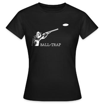 Schieß- und Sportschütze - Ball - Waffen und Munition - Frauen T-Shirt - Schwarz - Vorne - AI Model Female 172 dark (172cm)