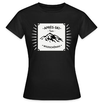 Après-Ski Wildschönau - Women's T-Shirt - black - Front - AI Model Female 172 dark (172cm)