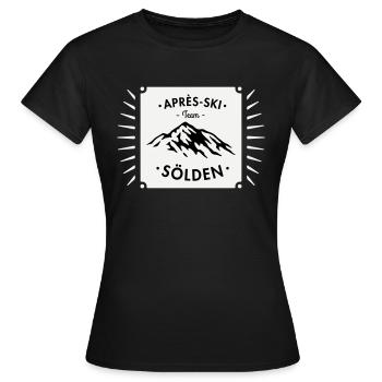 Après-Ski Sölden - Women's T-Shirt - black - Front - AI Model Female 172 dark (172cm)
