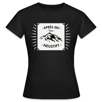 Après-Ski Neustift - Women's T-Shirt - black - Front - AI Model Female 172 dark (172cm)