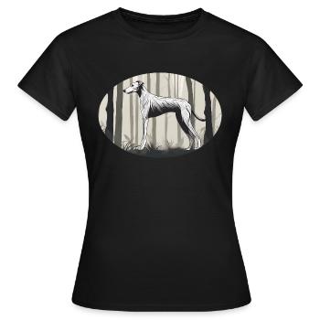 Profile of a Lurcher - Women's T-Shirt - black - Front - AI Model Female 172 dark (172cm)