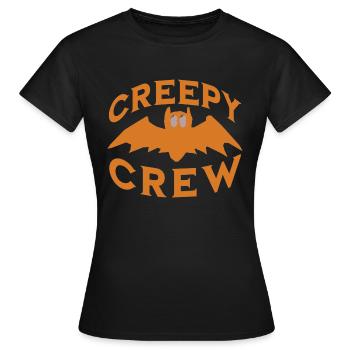 La Troupe Effrayante d'Halloween - T-shirt Femme - noir - Devant - AI Model Female 172 dark (172cm)