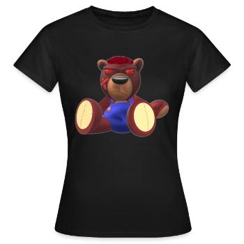 Creepy Teddy Natural - Frauen T-Shirt - Schwarz - Vorne - AI Model Female 172 dark (172cm)