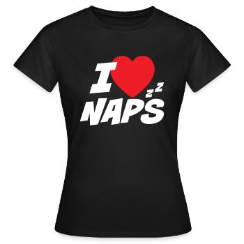 J’adore les siestes - T-shirt Femme - noir - Devant - AI Model Female 172 dark (172cm)