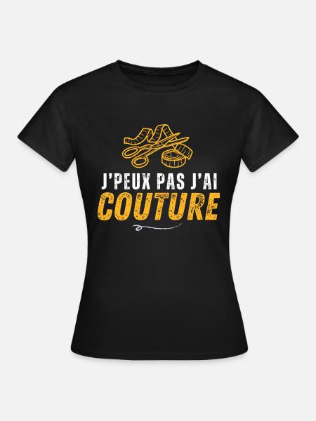 Ich kann nicht nähen - Frauen T-Shirt - Schwarz