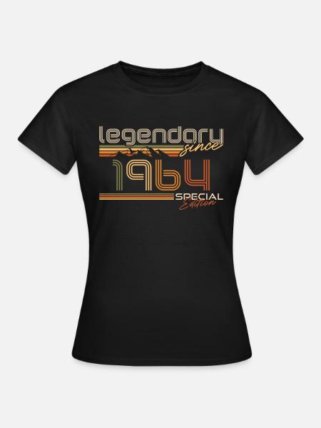 Retro 1964 geboren Vintage Geburtstag - Frauen T-Shirt - Schwarz