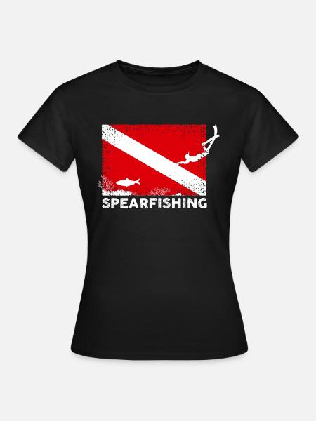 Spearfishing Scubadiving - Dame-T-shirt - sort