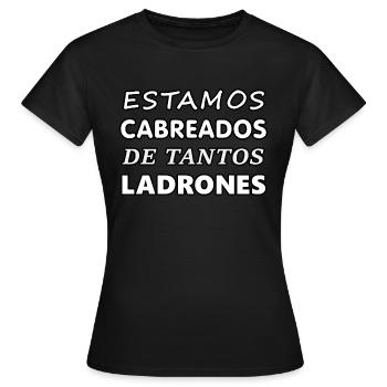 Wir sind bei so vielen Dieben 1 - Frauen T-Shirt - Schwarz - Vorne - AI Model Female 172 dark (172cm)