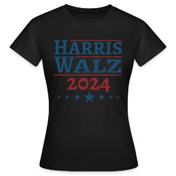 Harris Walz 2024 - Frauen T-Shirt - Schwarz - Vorne - AI Model Female 172 dark (172cm)