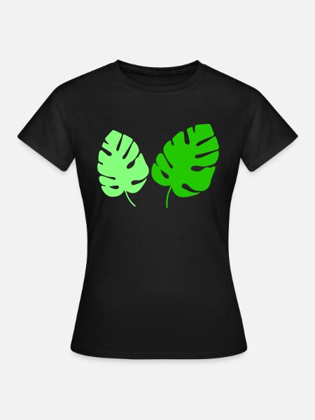 blätter - Frauen T-Shirt - Schwarz