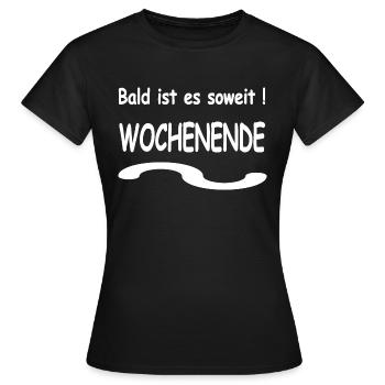 Wochenende - Frauen T-Shirt - Schwarz - Vorne - AI Model Female 172 dark (172cm)