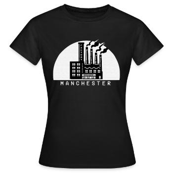 Manchester Factory - Women's T-Shirt - black - Front - AI Model Female 172 dark (172cm)