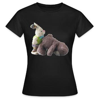 Teddy Bear Bunny - Women's T-Shirt - black - Front - AI Model Female 172 dark (172cm)