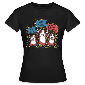 We Came We Saw We Pooped Everywhere - Women's T-Shirt - black - Front - AI Model Female 172 dark (172cm)