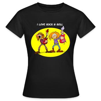 I love rock and roll - Frauen T-Shirt - Schwarz - Vorne - AI Model Female 172 dark (172cm)