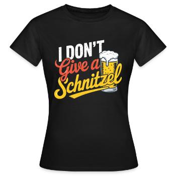 Je m’en fous d’une escalope - T-shirt Femme - noir - Devant - AI Model Female 172 dark (172cm)